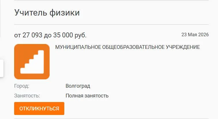 В школе №93 ученики 7–8 классов год учились физике без штатного преподавателя. Администрация размещала вакансии, но кандидата на зарплату 27 тысяч найти не удалось; директора школ связывают дефицит кадров с низкими зарплатами.