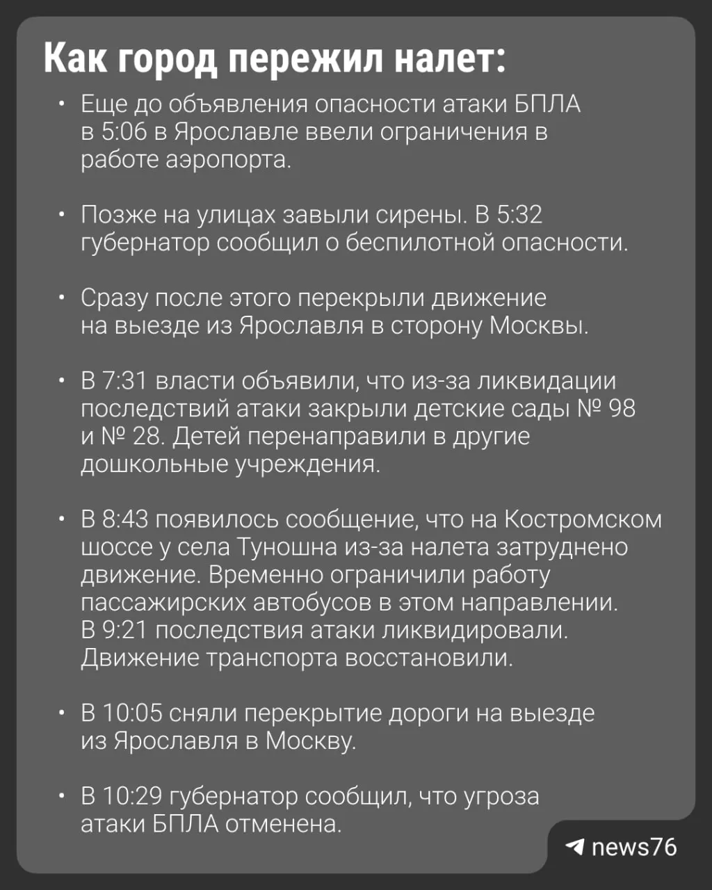 67 беспилотников накрыли регион сегодня утром; погиб один человек и 27 пострадали. Подробности будут публиковаться по мере поступления.