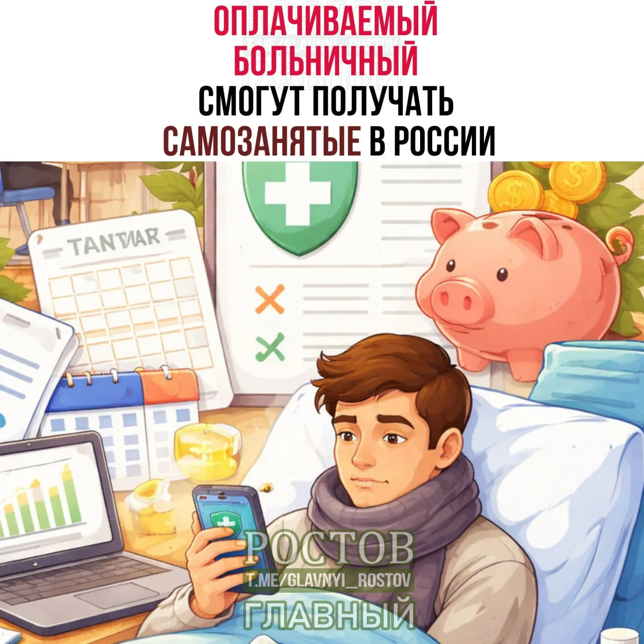 Самозанятые смогут получать выплаты по больничному: 35 000 ₽ при ежемесячных взносах 1 344 ₽ и 50 000 ₽ при 1 920 ₽. Оформление через «Мой налог», «Госуслуги» или СФР.