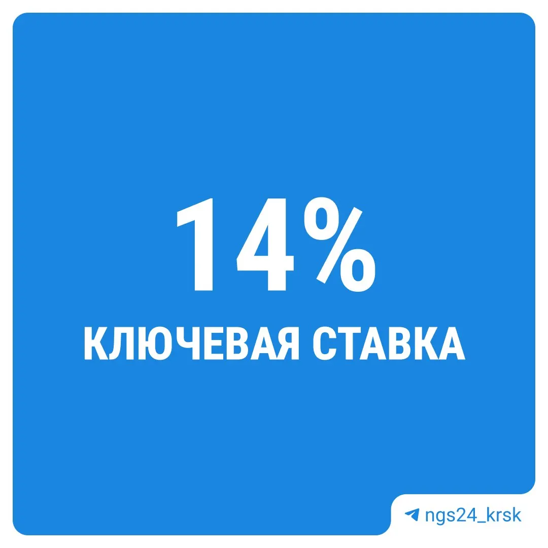Центральный банк принял решение оставить ключевую ставку без изменений на уровне 14% годовых.